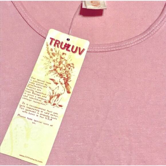 NWT Tru Luv 3/4 Sleeve Flowy Pink Top - Picture 7 of 8